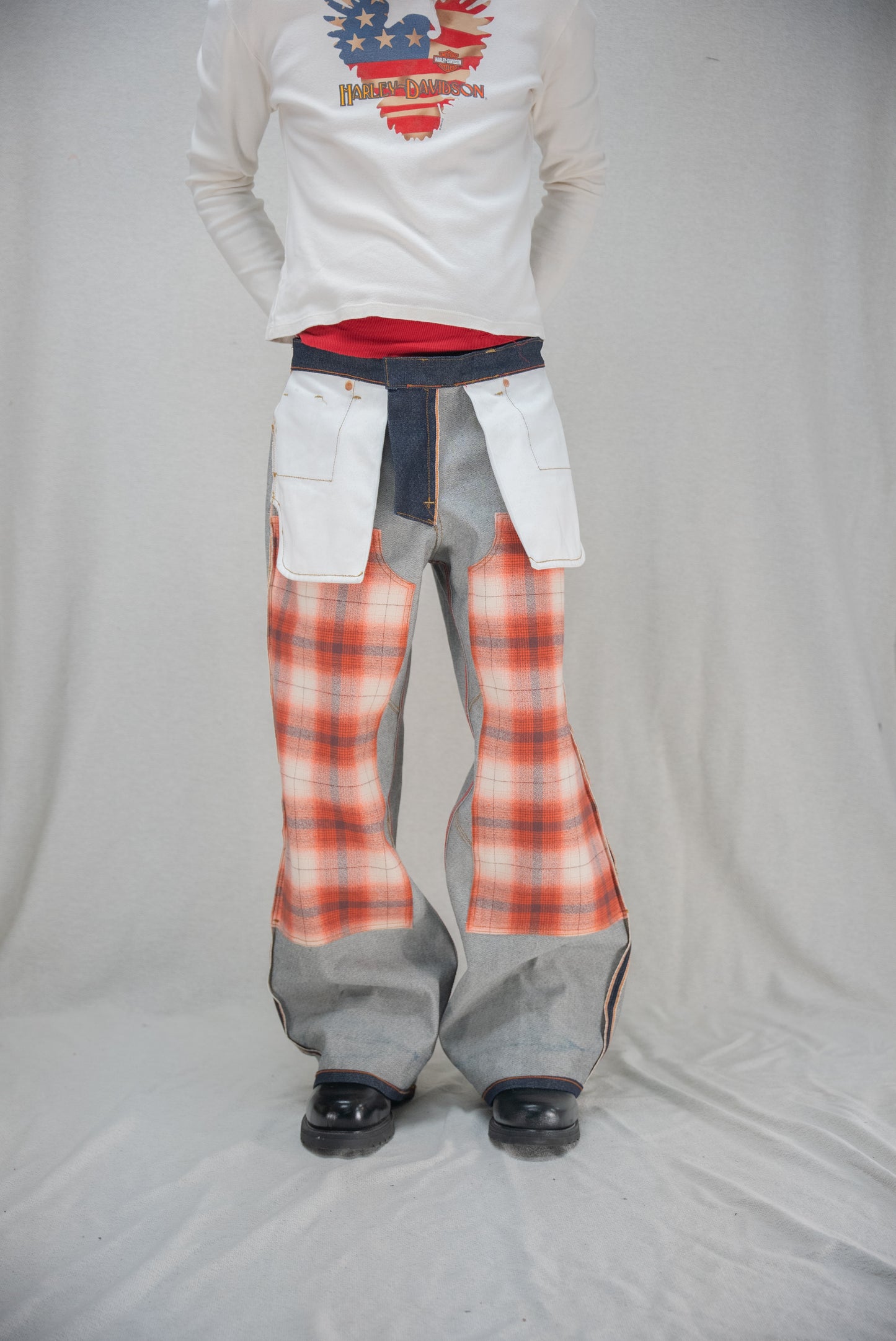 Selvedge Denim Jeans - Baggy Double Knee