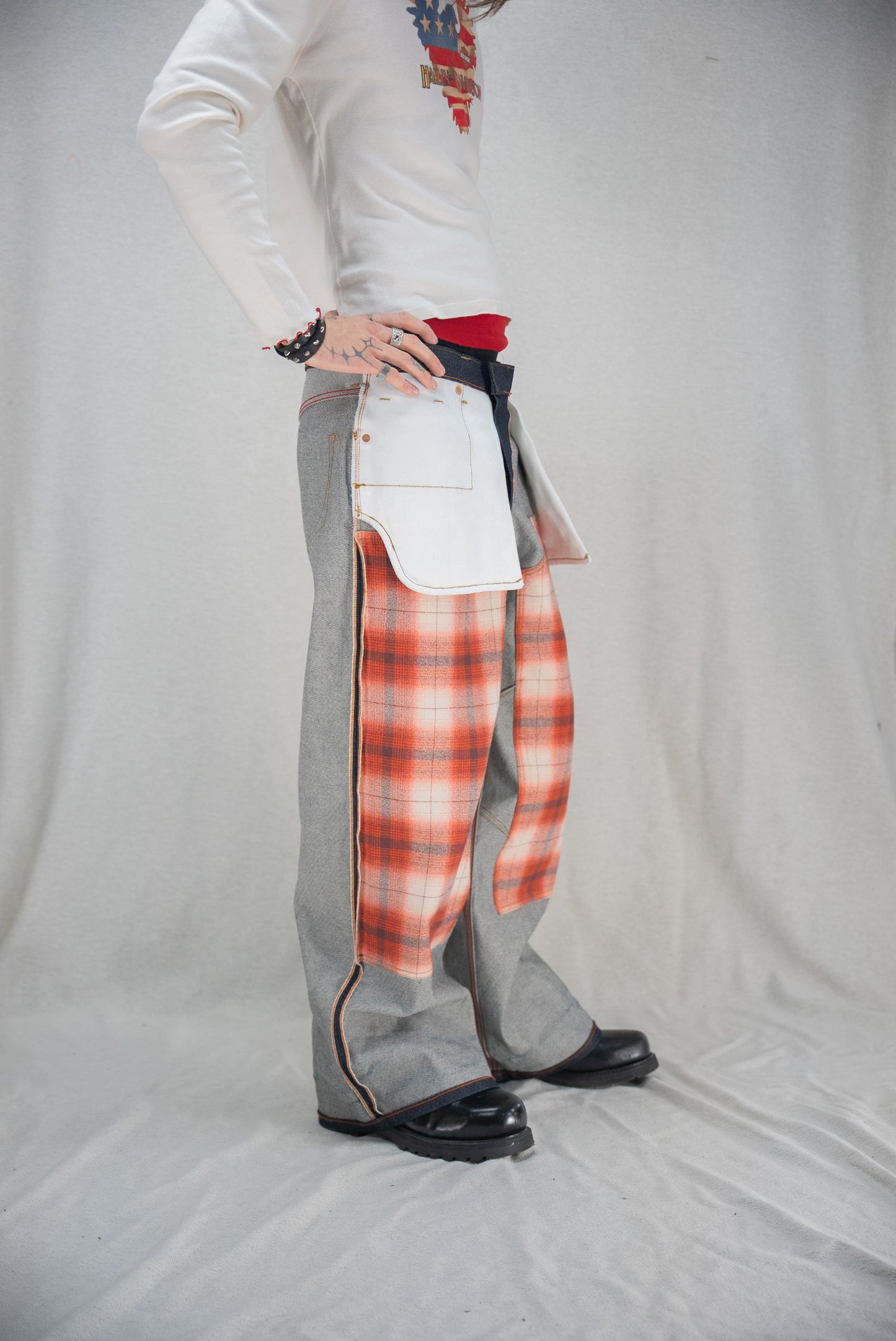 Selvedge Denim Jeans - Baggy Double Knee